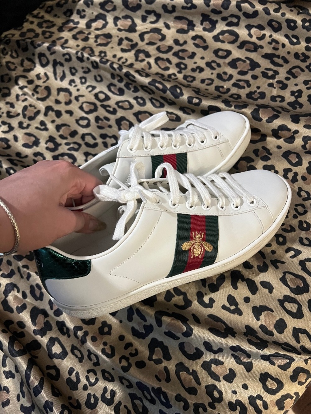 Gucci Ace White Leather Sneakers
